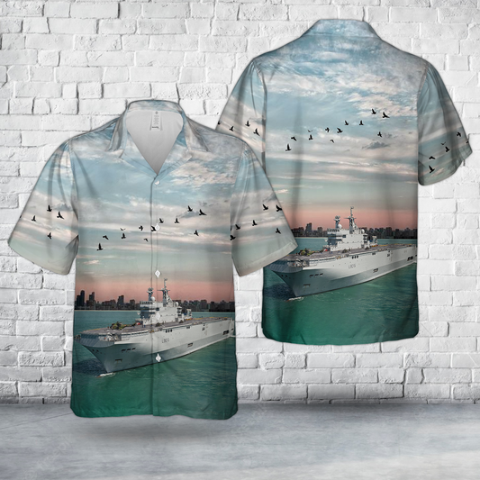 Marine Nationale French ship Dixmude (L9015) Hawaiian Shirt