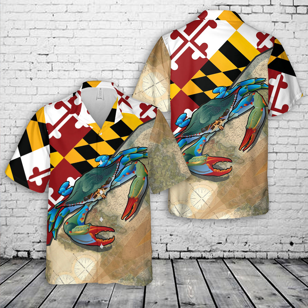 Maryland Blue Crab Hawaiian Shirt