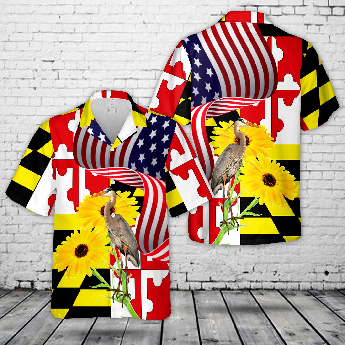 Maryland Blue Heron Hawaiian Shirt