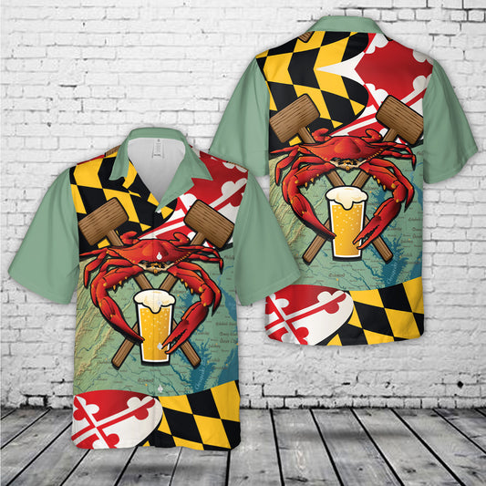 Maryland Crab Feast Hawaiian Shirt