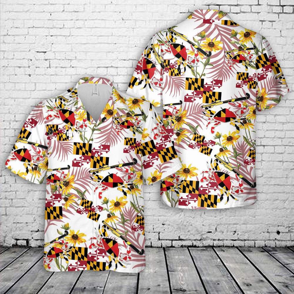 Maryland Crab Field Hockey Hawaiian Shirt