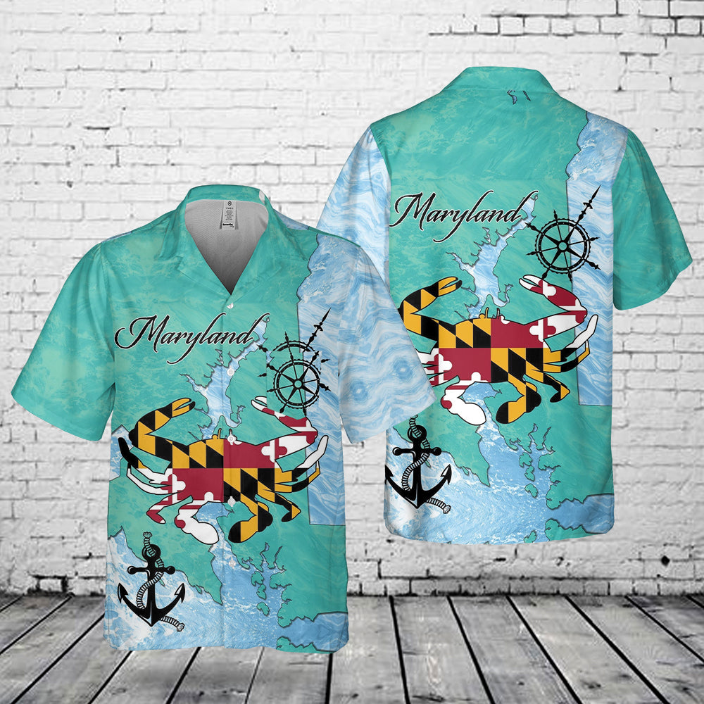 Maryland Crab House Pocket Hawaiian Shirt