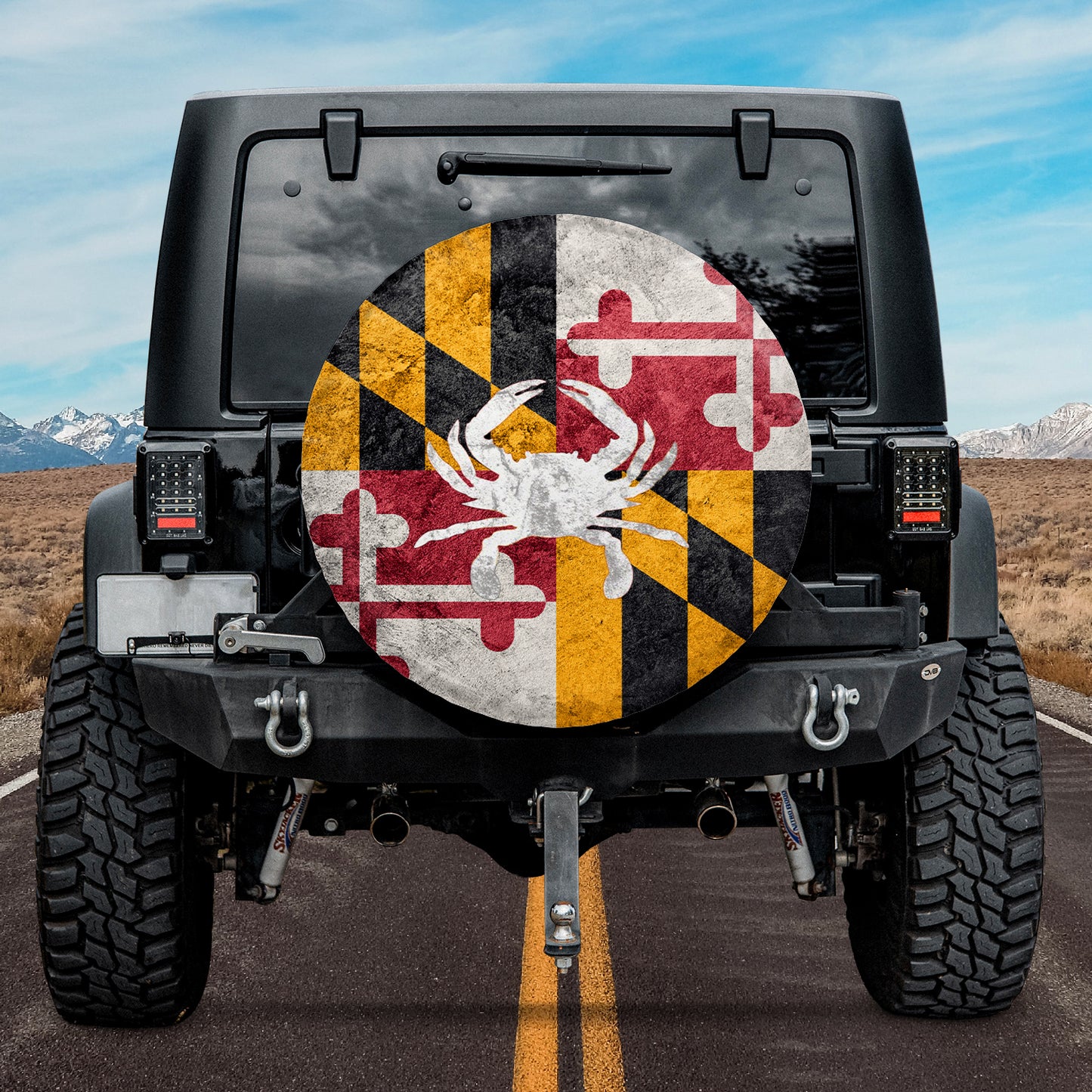 Maryland Flag Crab Spare Tire Cover