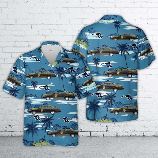 Maryland State Police Vehicle Hawaiian Shirt