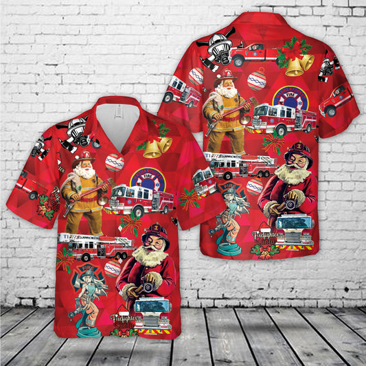 Mashantucket, Connecticut, Mashantucket Pequot Fire Department Christmas Hawaiian Shirt