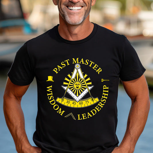 Mason Past Master Wisdom Leadership Freemasons Classic Unisex T-Shirt Gildan 5000 (Made In US)