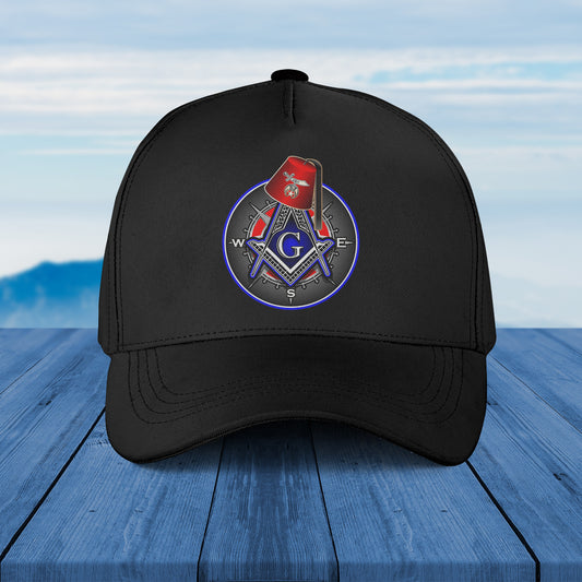 Masonic Series Shriner Fez Freemason Compass Baseball Cap