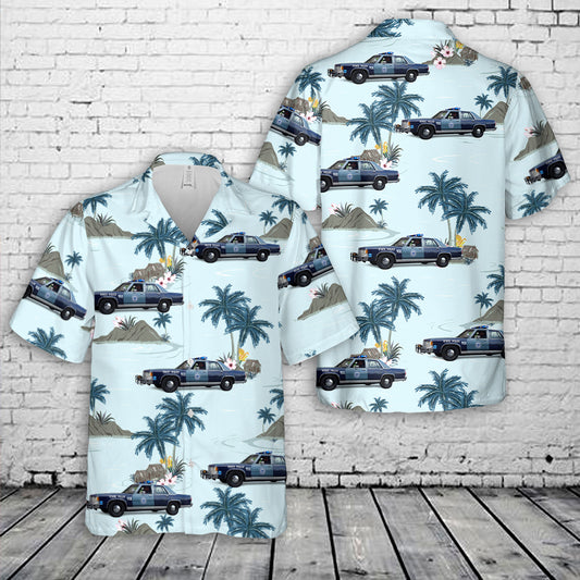 Massachusetts State Police 1990 Ford LTD Crown Victoria Hawaiian Shirt