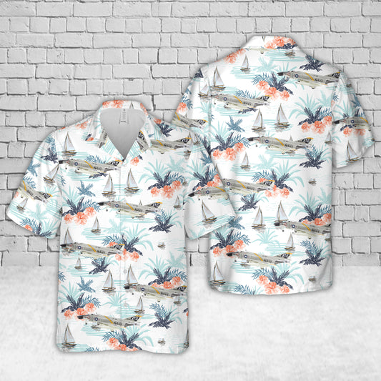 McDonnell Douglas F-4B Phantom II #151506 VF-84 Jolly Rogers U.S. Navy USS Independence 1984 Hawaiian Shirt