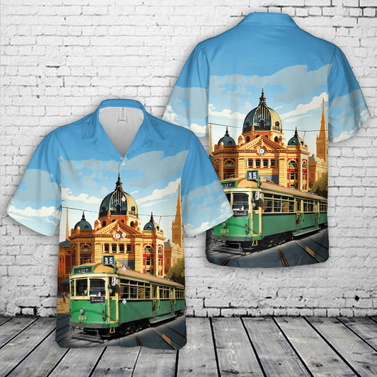 Melbourne City Circle Tram W Class City Circle tram Hawaiian Shirt