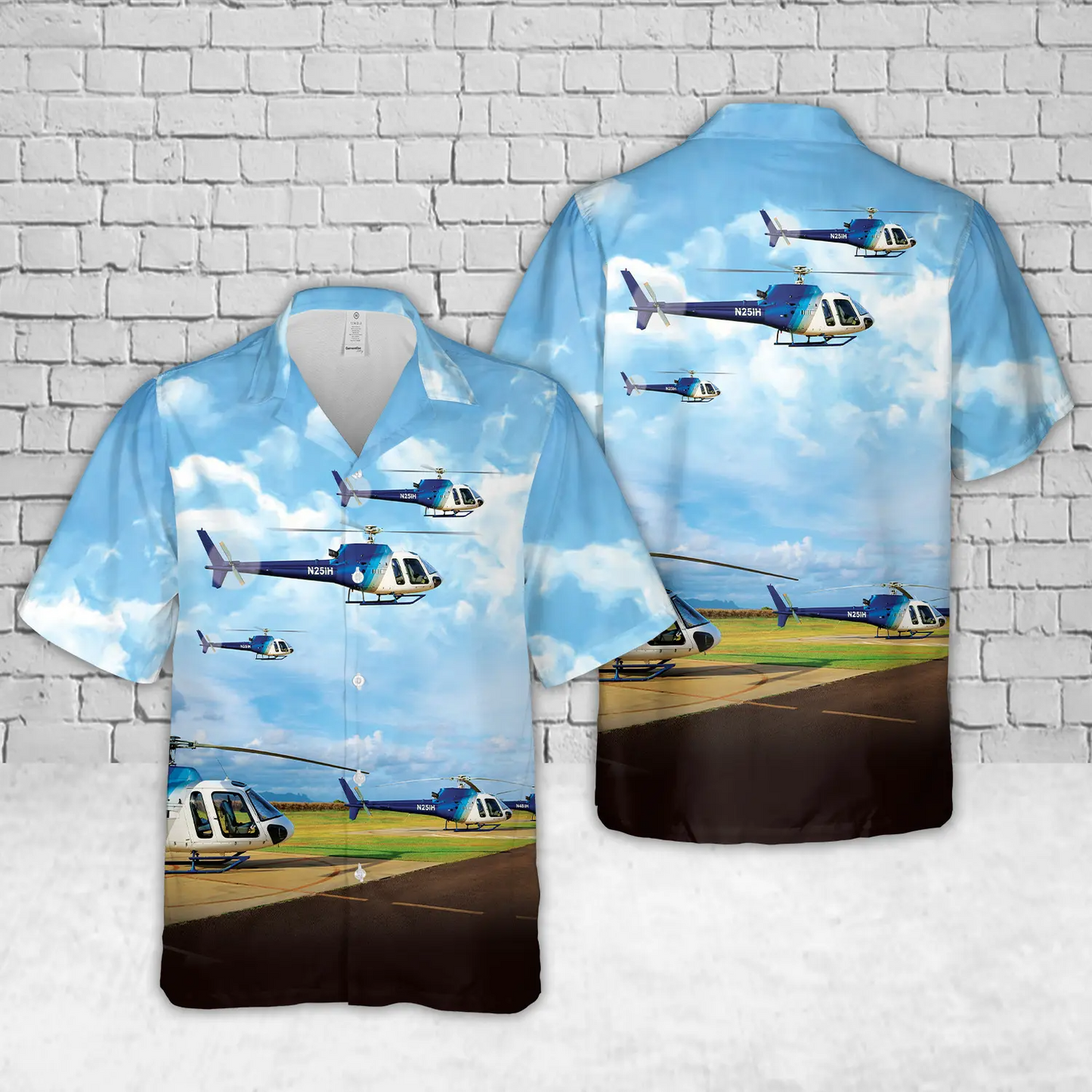 Memphis Police Airbus AS350 B3 Air 3 Hawaiian Shirt