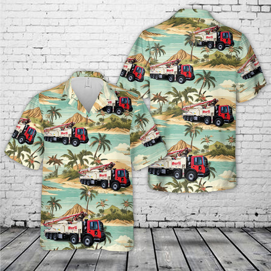 Merli Concrete Pumping & Conveying Truck Hawaiian Shirt