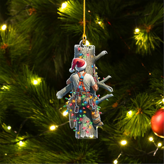 Merry Christmas Arborist Custom shape 2-sided Acrylic Ornament