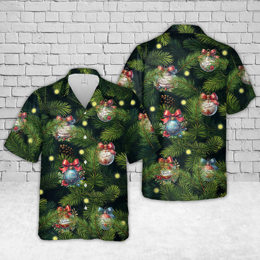 Merry Christmas Baubles Hawaiian Shirt