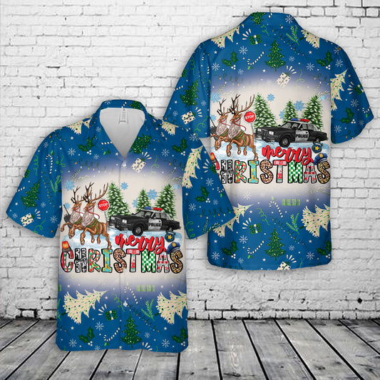 Merry Christmas Police Christmas Hawaiian Shirt