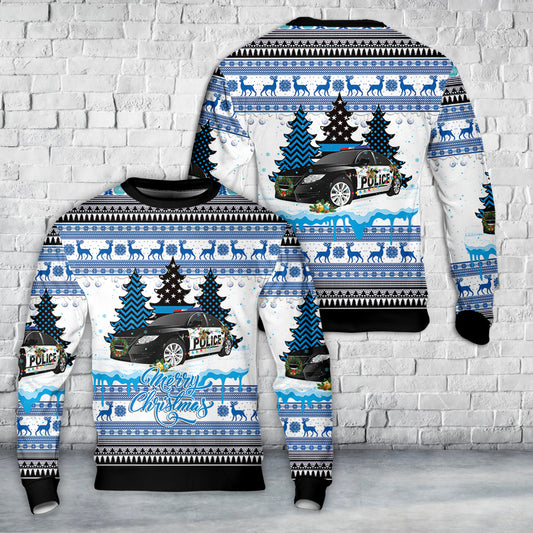 Merry Christmas Police Tree Sweater