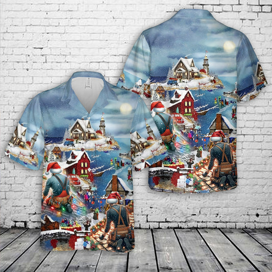 Merry Christmas Roofer Hawaiian Shirt