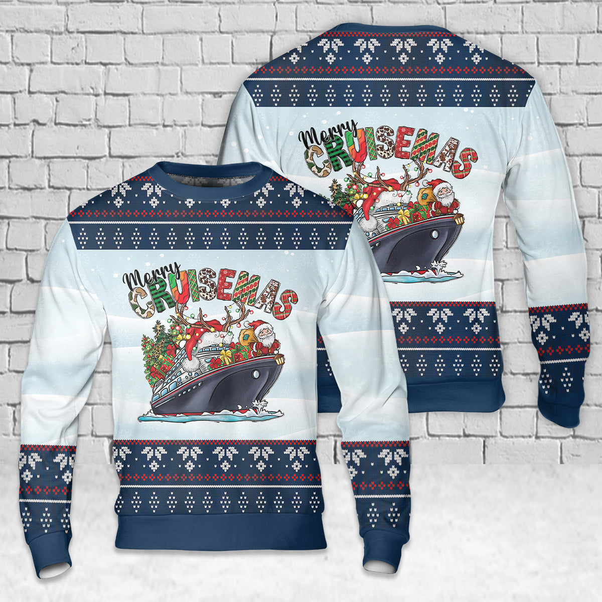 Merry Cruisemas AOP Christmas Sweater