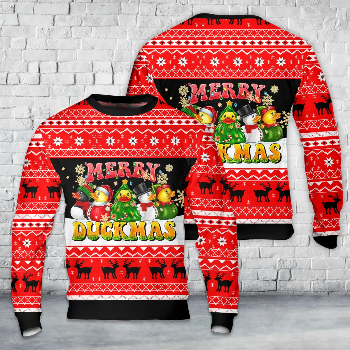 Merry Duckmas AOP Christmas Sweater