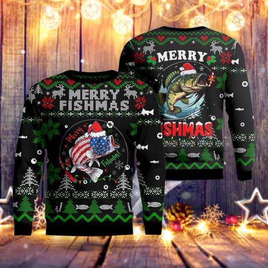 Merry Fishmas AOP Christmas Sweater