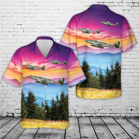Messerschmitt Me 262A-1a 'Schwalbe',  - Major Rudolf 'Rudi' Sinner, Stab III.JG 7, Brandenburg-Briest, Germany, March 7, 1945 Hawaiian Shirt