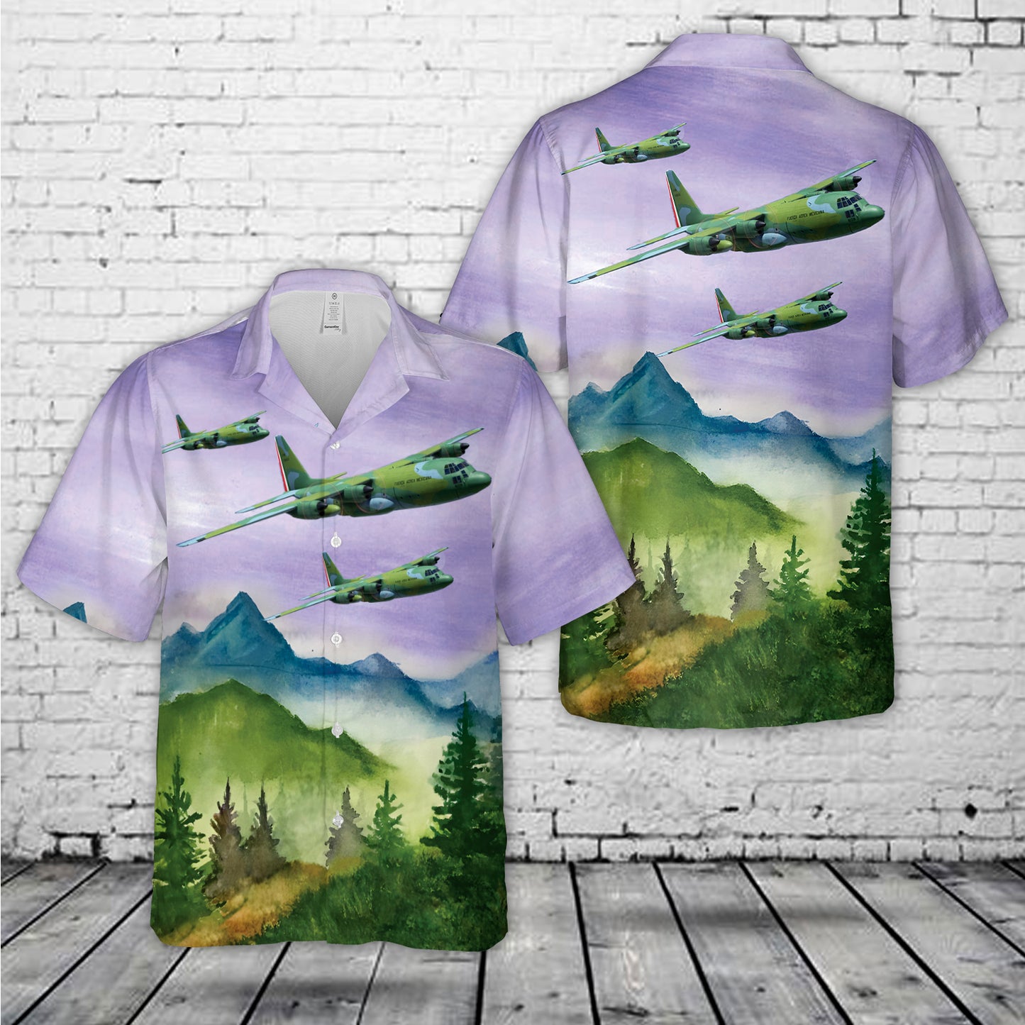 Mexican Air Force 302 Air Squadron C-130 Hawaiian Shirt