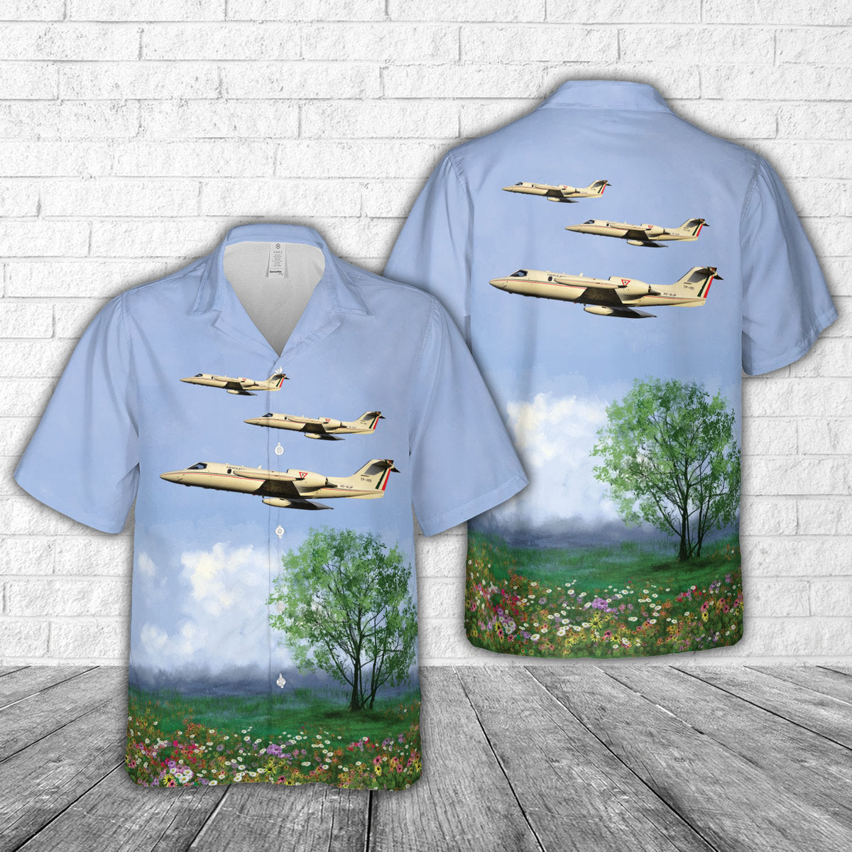Mexican Air Force Gates Learjet 35A Hawaiian Shirt