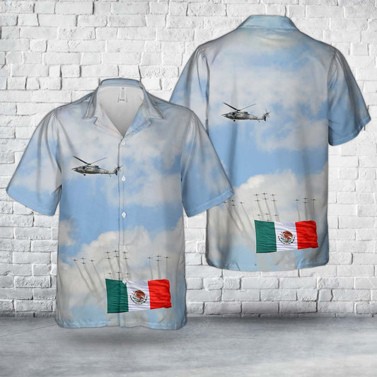 Mexican Air Force Sikorsky UH-60M Black Hawk (S-70A) Hawaiian Shirt