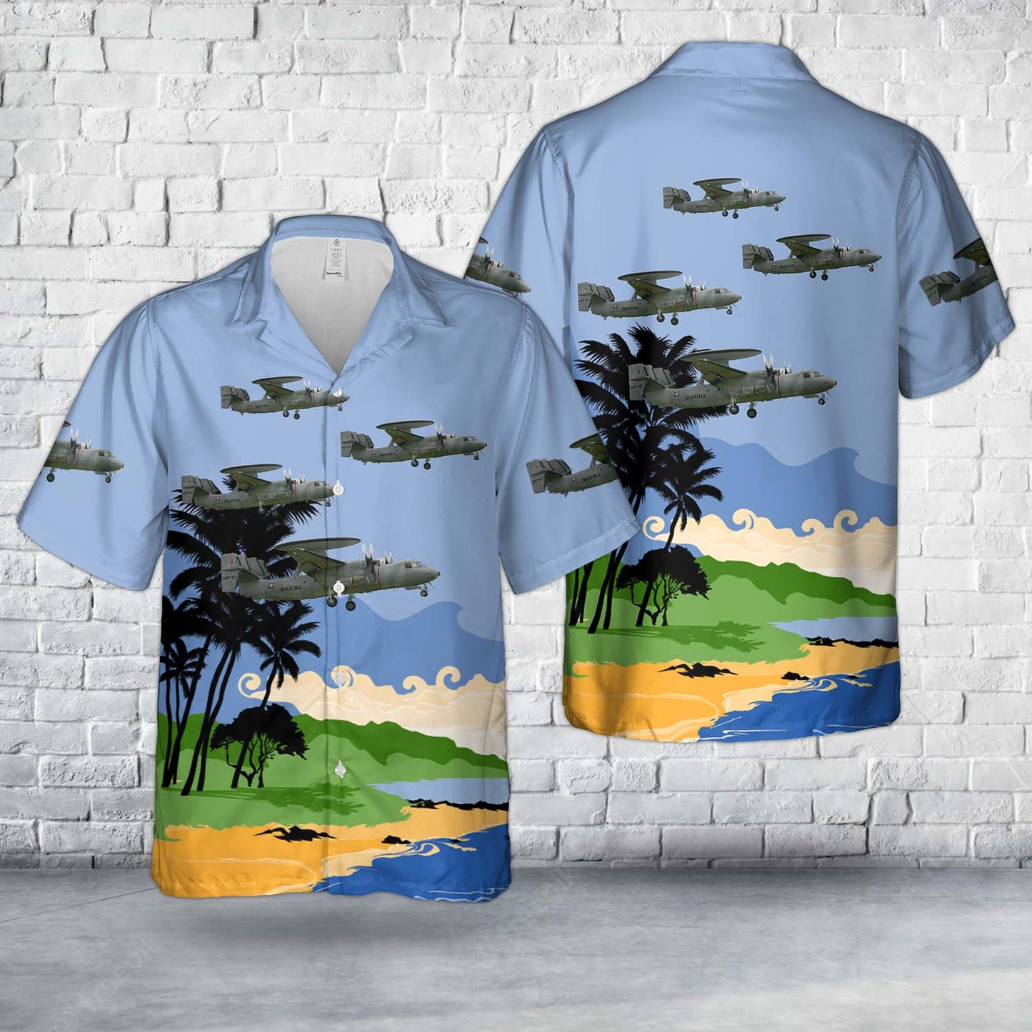 Mexican Navy Grumman E-2C Hawkeye (G-123) Hawaiian Shirt