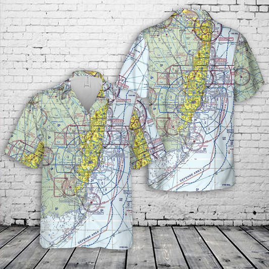 Miami VFR Chart Hawaiian Shirt