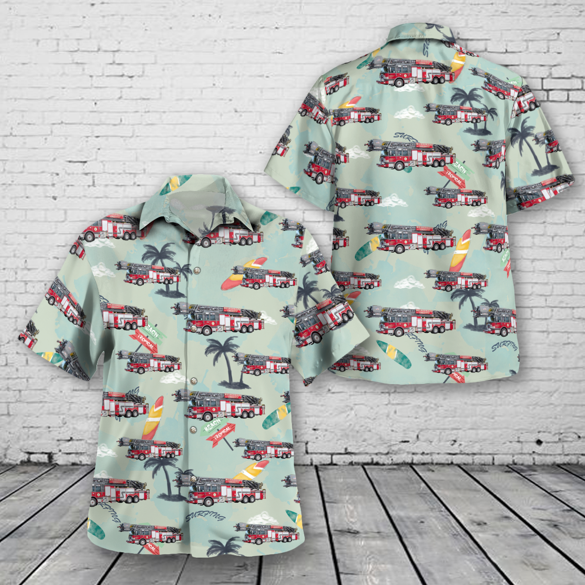 Michigan City, Indiana, Michigan City Fire Department  Hawaiian Shirt