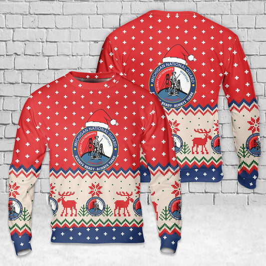 Michigan National Guard Christmas AOP Sweater