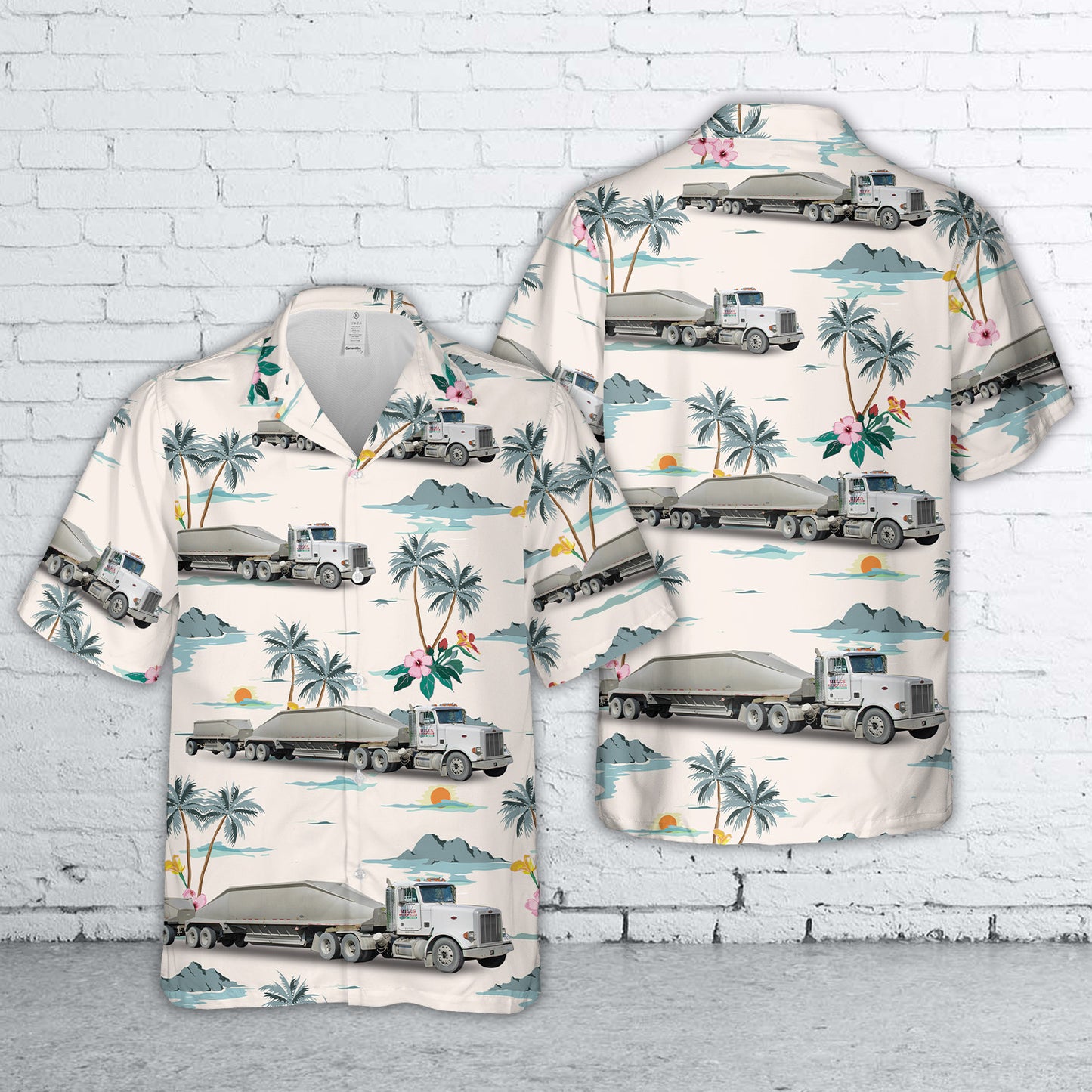 Miles Sand & Gravel Peterbilt 357 Hawaiian Shirt