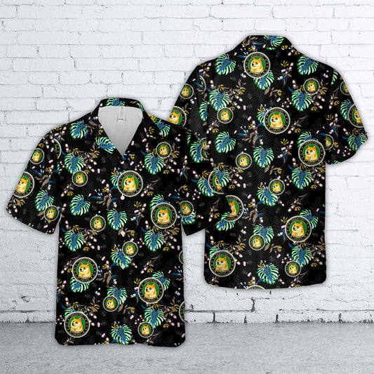 Military Dogecoin Army Hawaiian Shirt