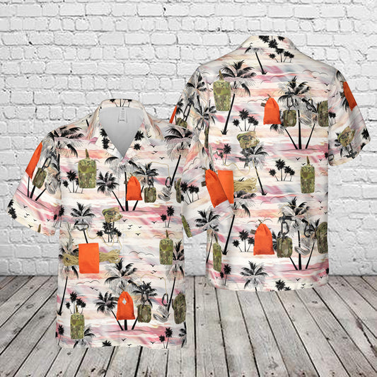 Military Parachute Kit, Firefly Kit Hawaiian Shirt