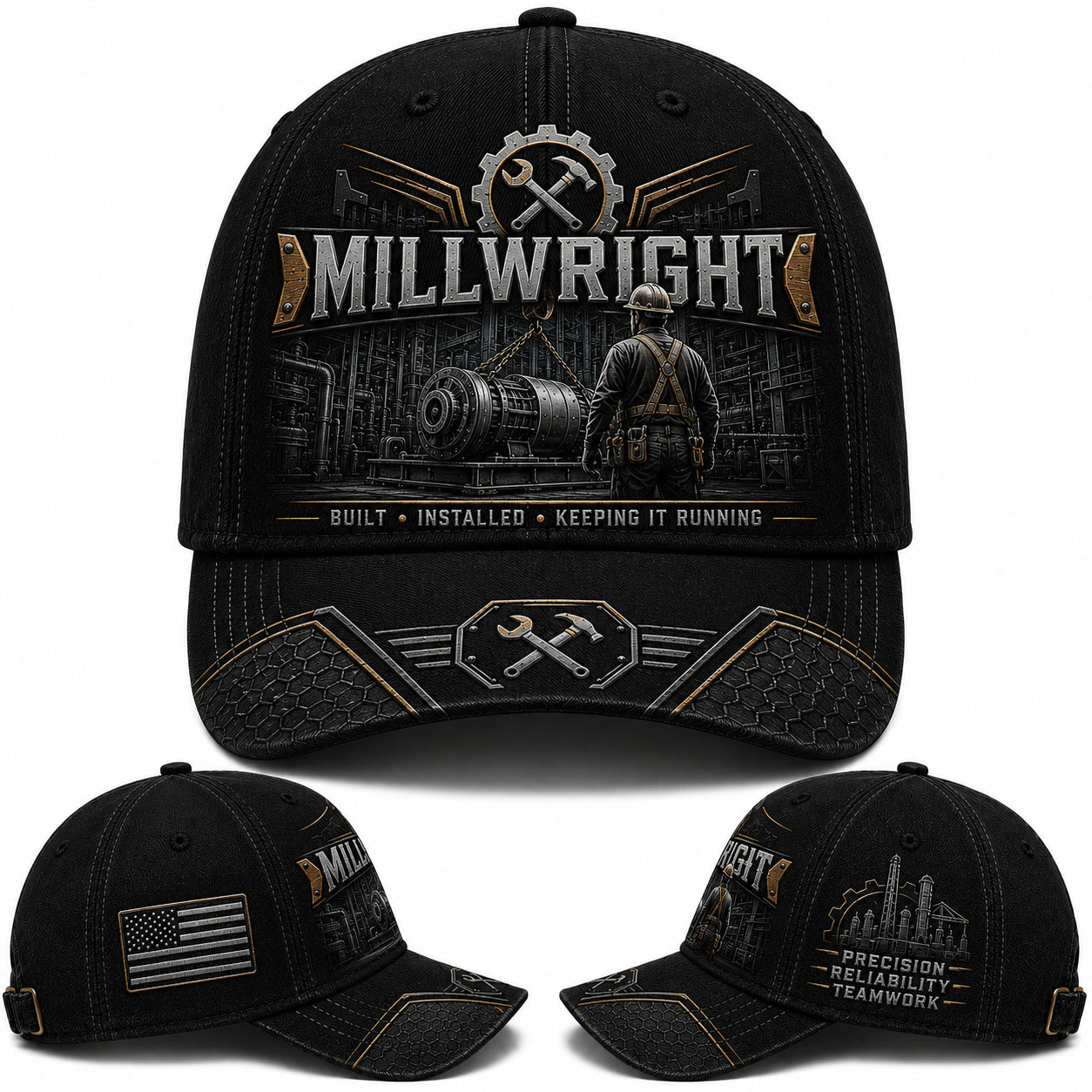 Millwright Built to Keep It Running Baseball Cap