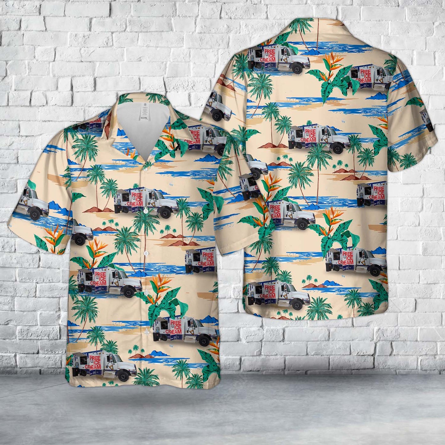 Milwaukee, Wisconsin, Milwaukee Police Ice Cream Truck Hawaiian Shirt