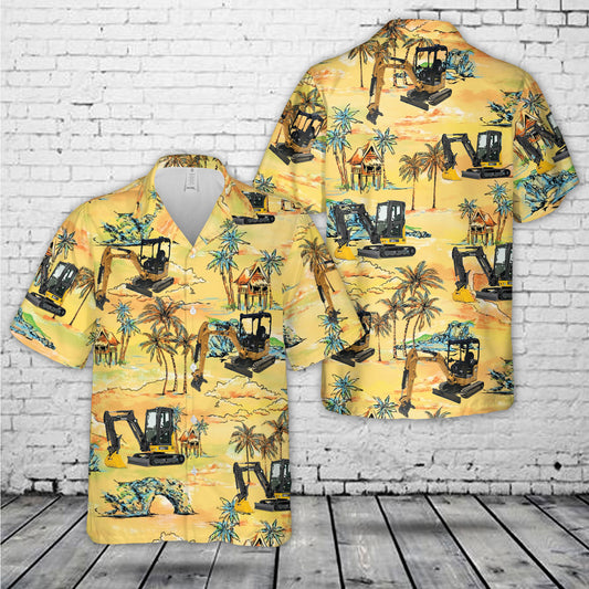 Mini Excavator Hawaiian Shirt
