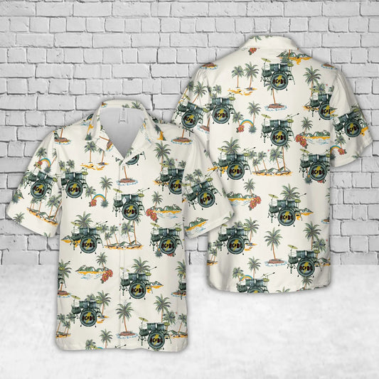 Miniature Replica Drum Kit ACDC Hawaiian Shirt