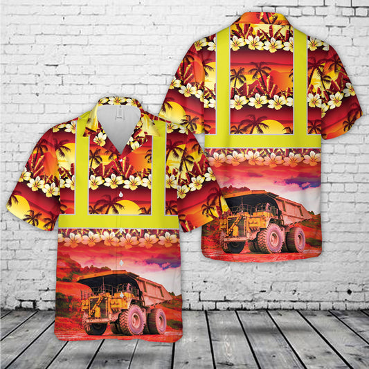 Mining Dump Truck Tropical Hawaiian Shirt