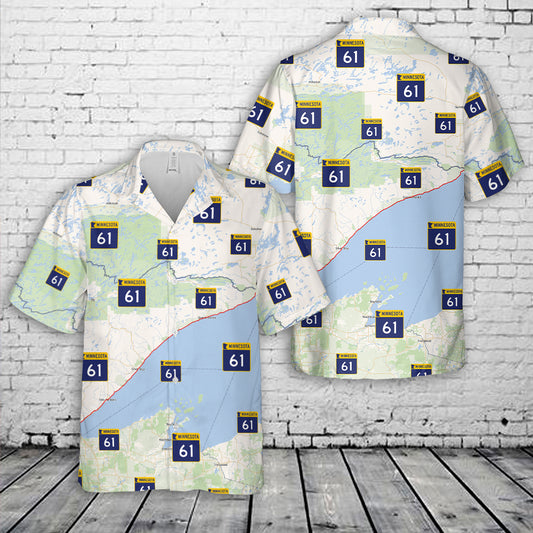 Minnesota State Highway 61 (MN 61) Hawaiian Shirt