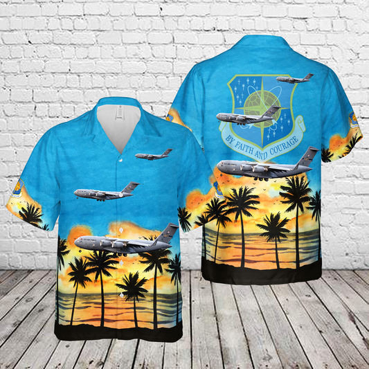 Mississippi Air National Guard 172nd Airlift Wing Boeing C-17 Globemaster III Hawaiian Shirt