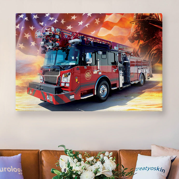 Missouri St. Louis Fire Department, 4th Of July Canvas