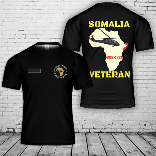 Custom Name Mogadishu Somalia Veteran Operation Restore Hope T-Shirt 3D