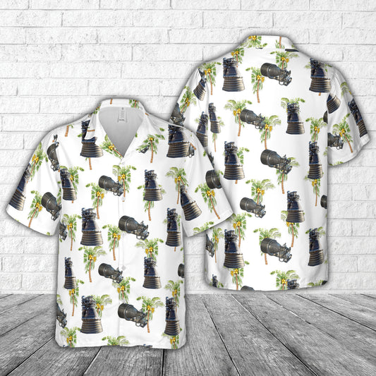 Monstrous F-1 moon rocket engine Hawaiian Shirt