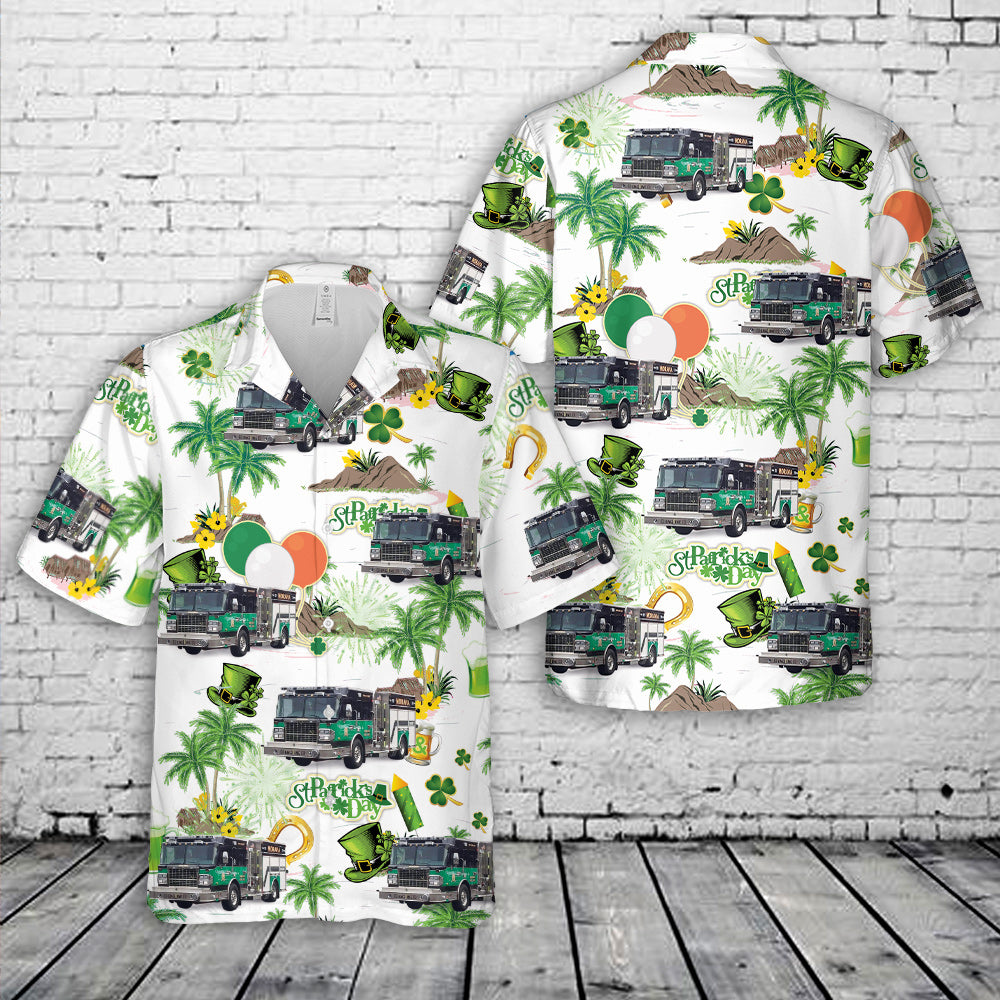 Moravia Fire Department, New York St. Patrick's Day Hawaiian Shirt