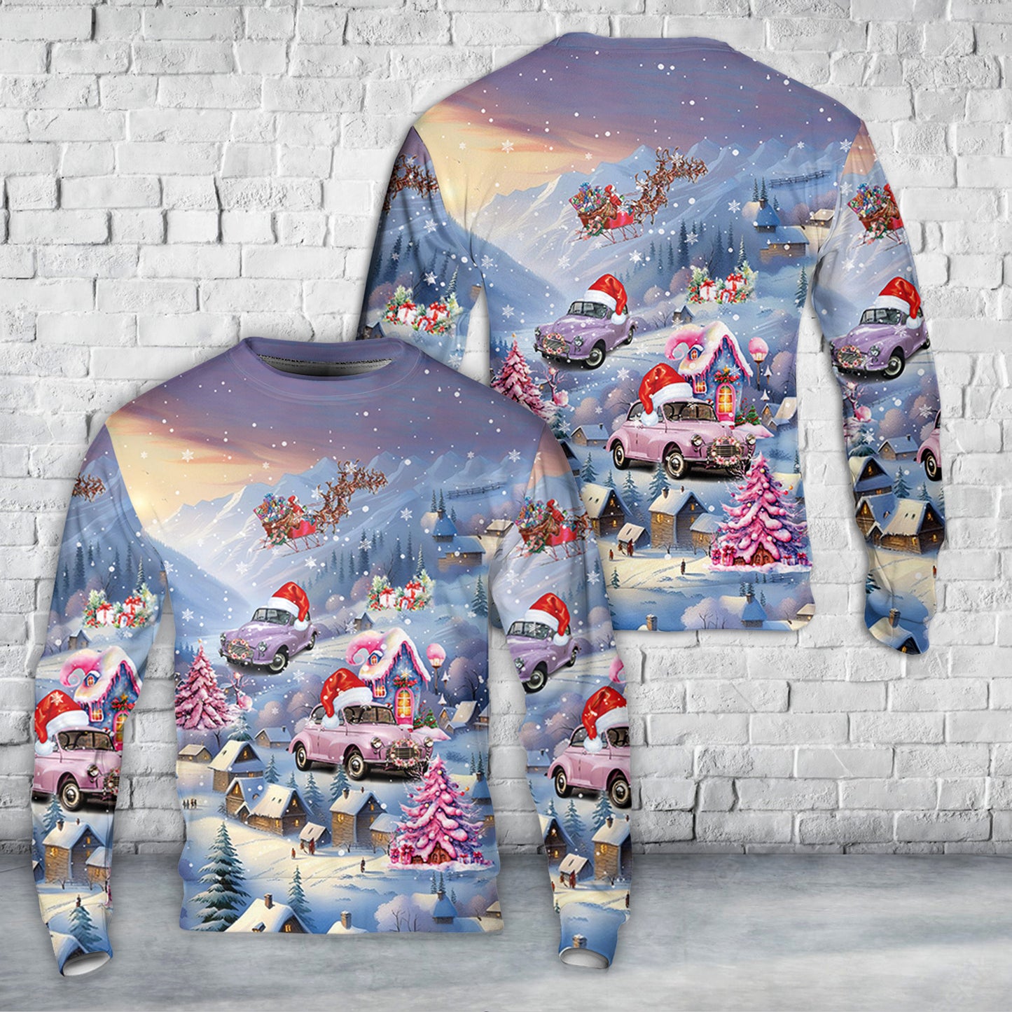 Morris Minor Million Christmas AOP Sweater