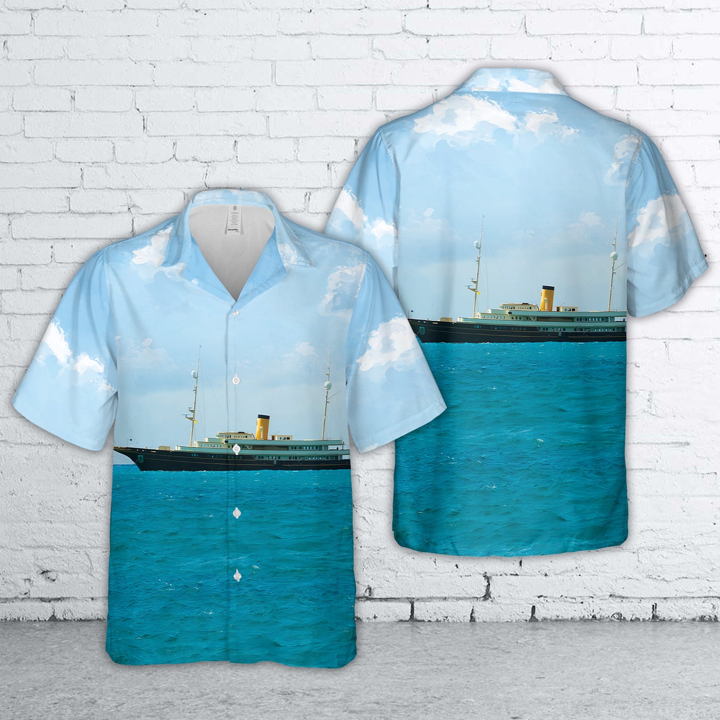 Motor Yacht Nero Hawaiian Shirt