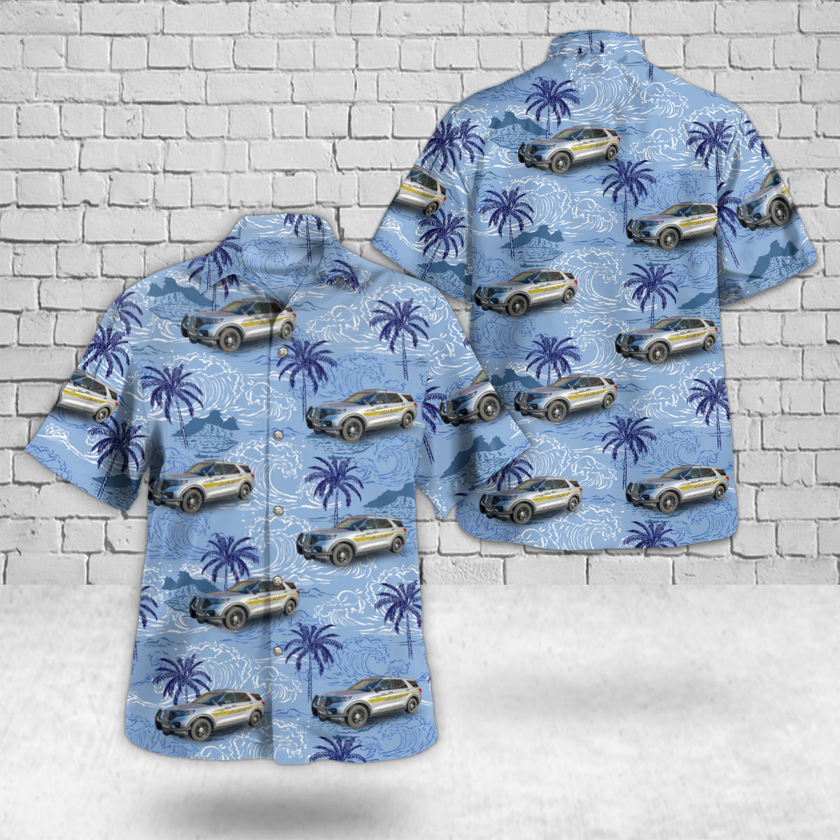 Mount Vernon, Washington, Skagit County Sheriffs Office Ford Interceptor Hawaiian Shirt