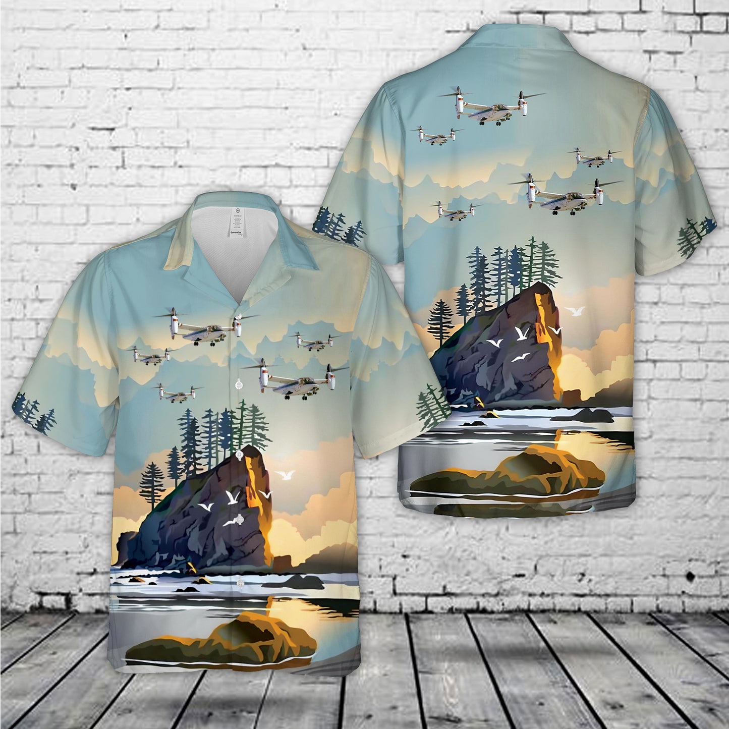 NASA-Army-Bell XV-15 Hawaiian Shirt